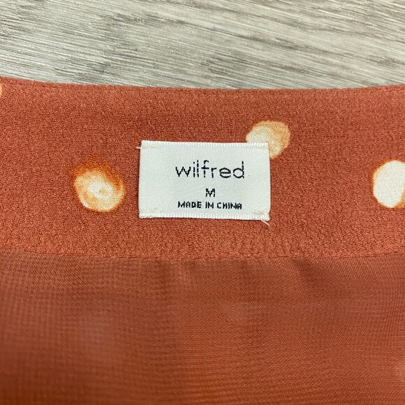 Wilfred Aritzia Libretto Puff Sleeve Button Up Midi Dress Women's M - Picture 4 of 11